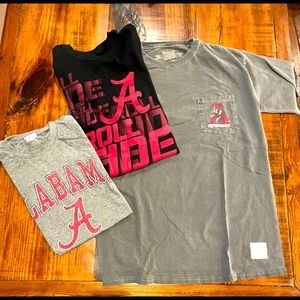 Lot of 3 University of Alabama Crimson Tide Tees M